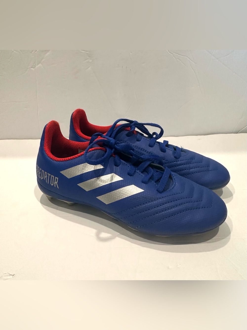 Adidas Predator Little Boys Soccer Cleats Blue And Red Size 1
